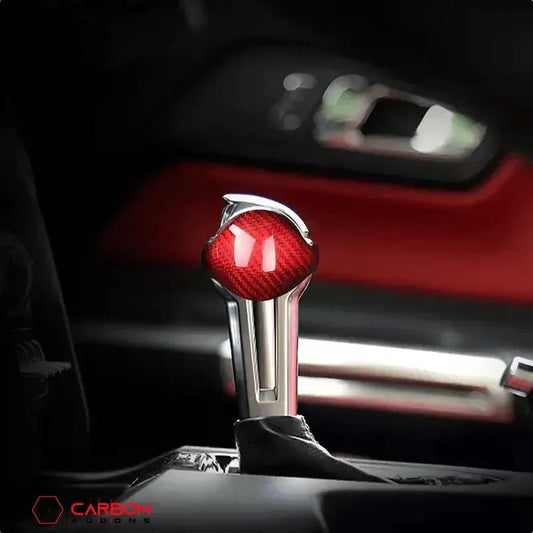 Real Carbon Fiber Automatic Shift Knob Cover for 2015–2025 Ford Mustang