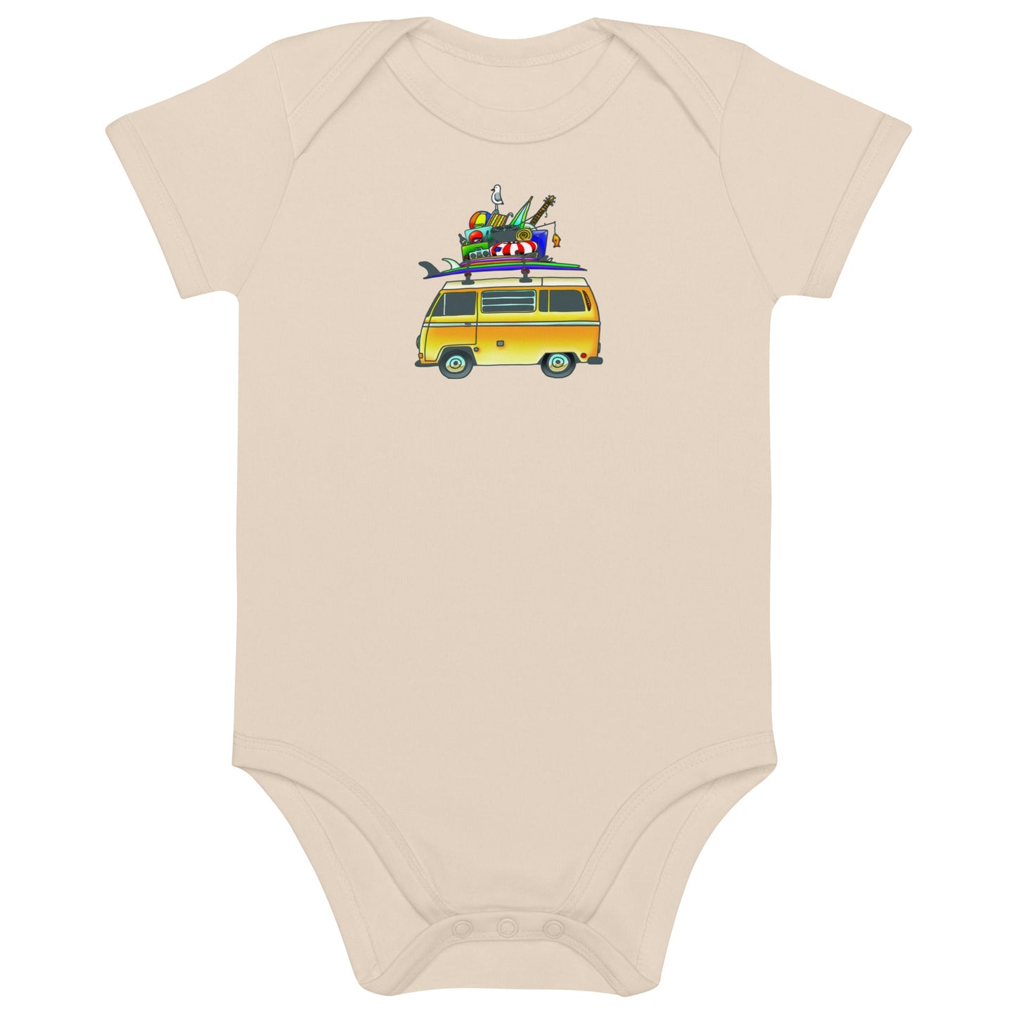 RAD Bus One-Piece Baby Bodysuit