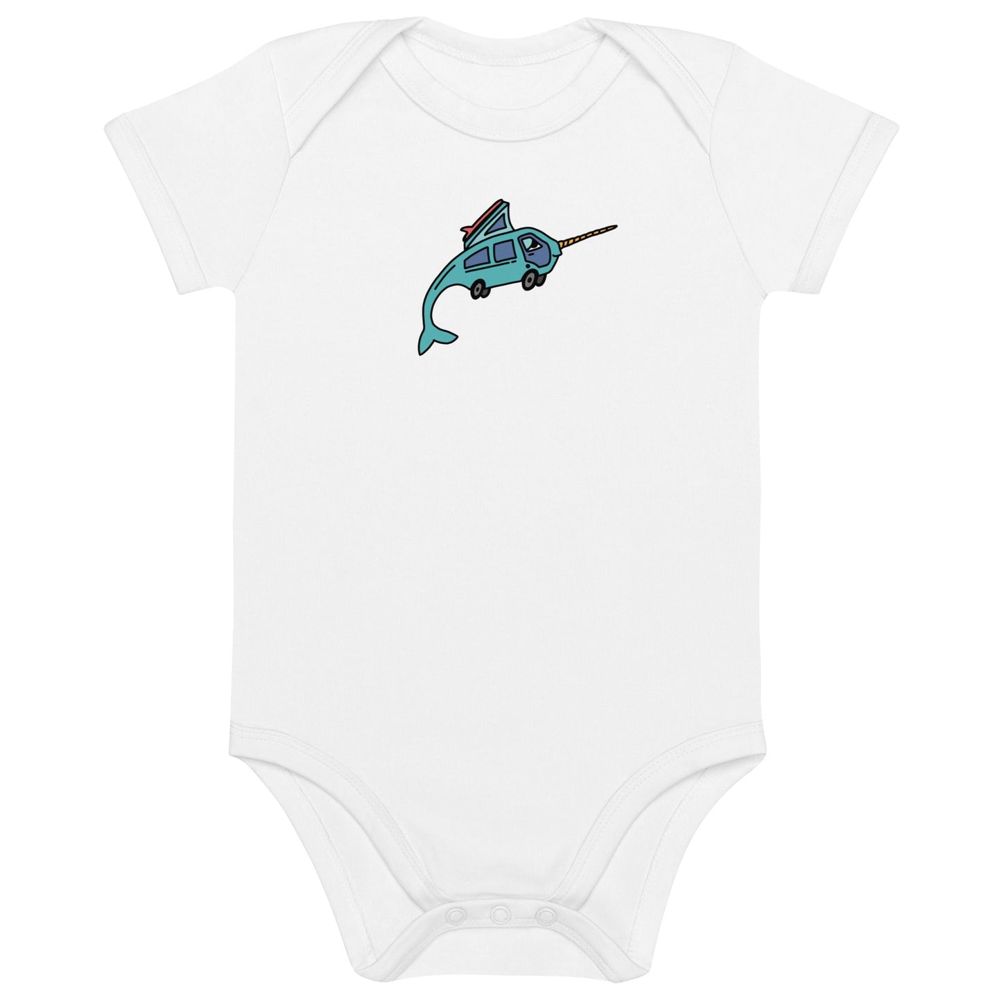 Narwhal Ned One-Piece Baby Bodysuit