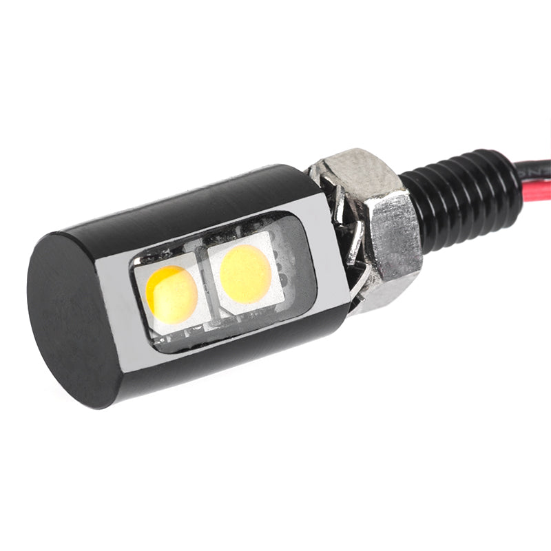 Miniature LED License Plate Bolt - Stud Mount - Cool White with Black Housing (1 light)