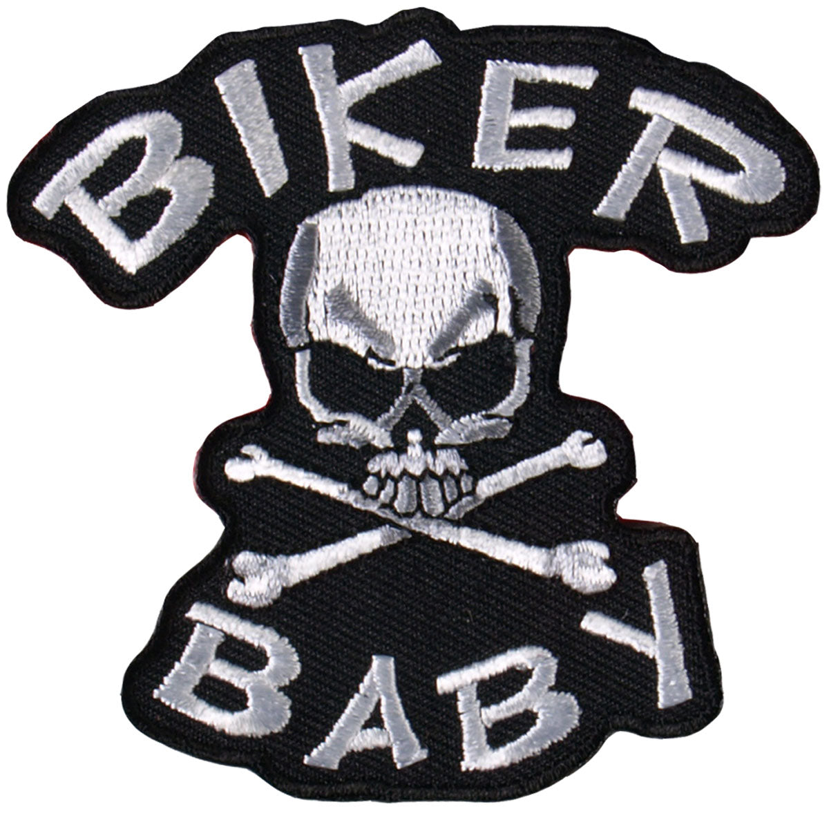 Hot Leathers PPA2062 Biker Baby Skull n' Bone 3" x 3" Patch