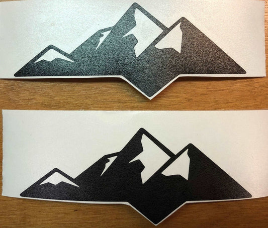Premium Cast Matte Black Vinyl Decal Mountains for 2007-2026 Tundra