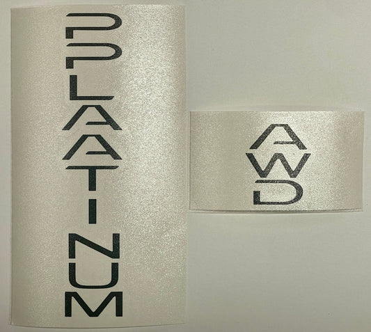 Premium Cast Vinyl Decal Letter Inlays for 2024-2026 Grand Highlander Platinum Emblem