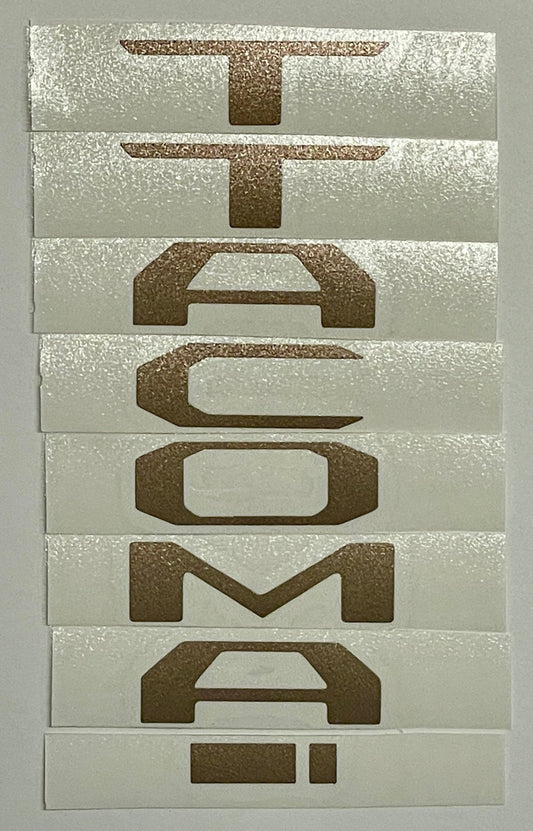 Premium Cast Vinyl Decal Letter Inlays for 2024-2026 Tacoma Dashboard Emblem