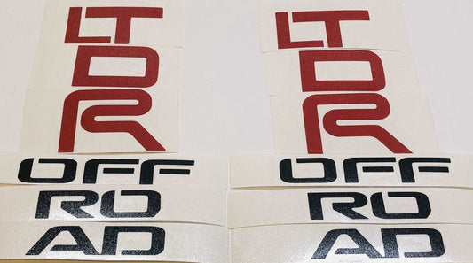 Premium Cast Vinyl Decal Letter Inlays for 2017-2026 4Runner TRD OFF ROAD C-Pillars