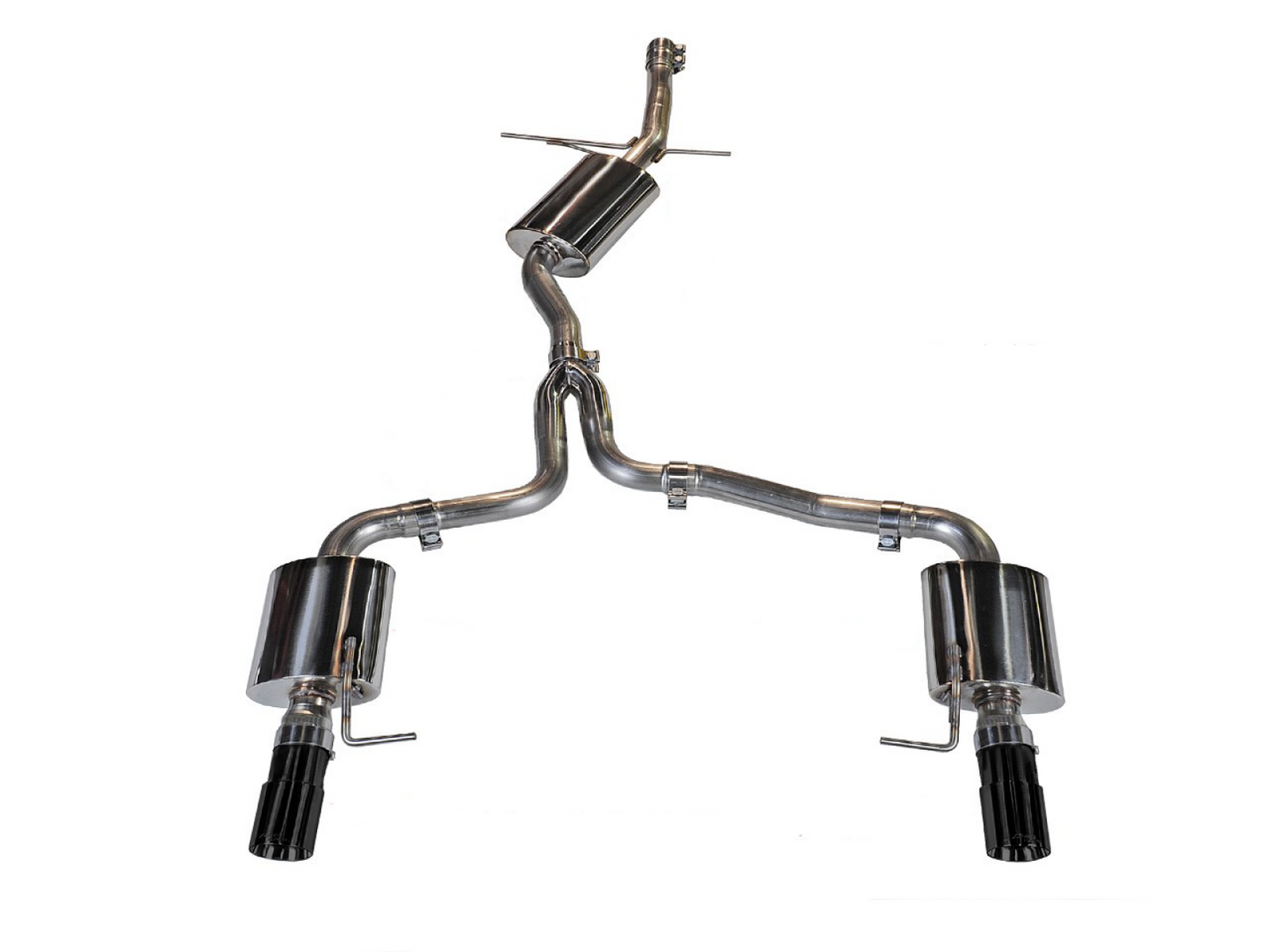 AWE Tuning Touring Edition Exhaust for B8 A4 2.0T - Dual Outlet, Diamond Black Tips 3015-33022