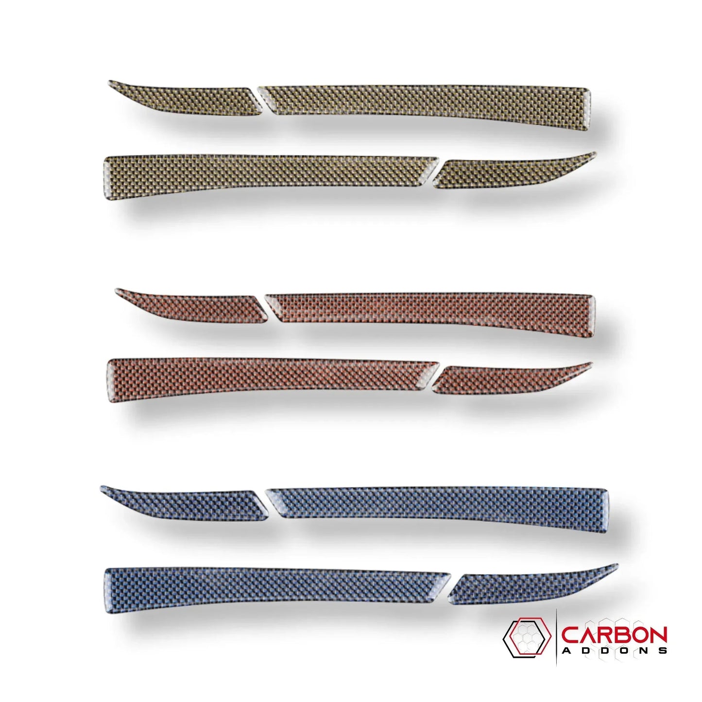 Carbon Fiber Rear View Mirror Trim Overlay For Mustang 2015-2023