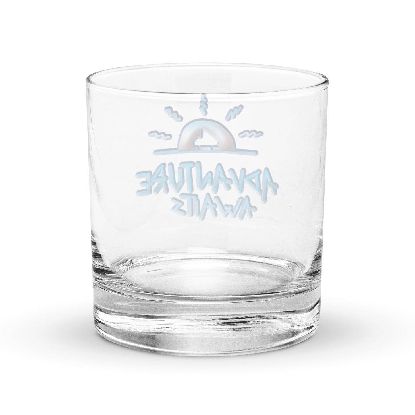 Advanture Awaits Rocks Glass