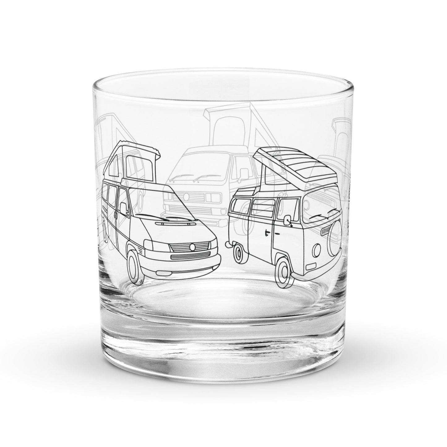 Van Evolution Line Art Rocks Glass