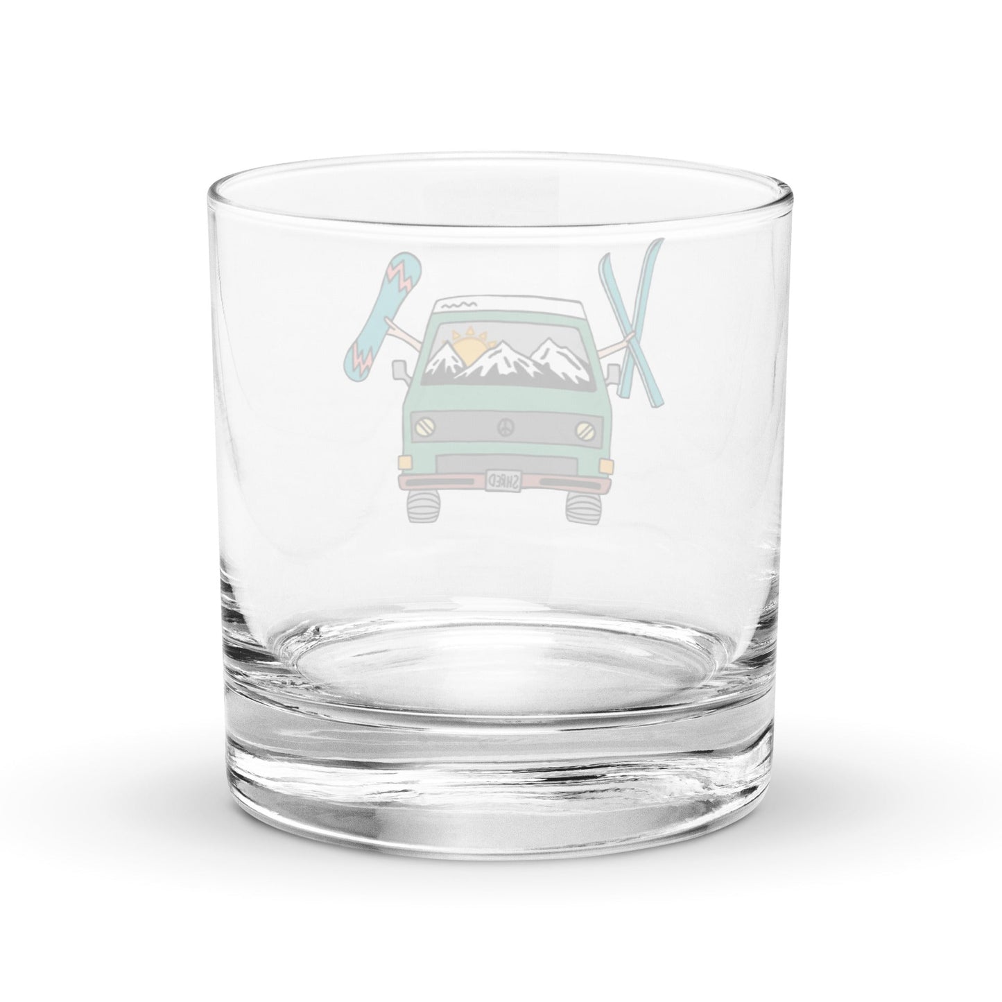 Shred Van Rocks Glass