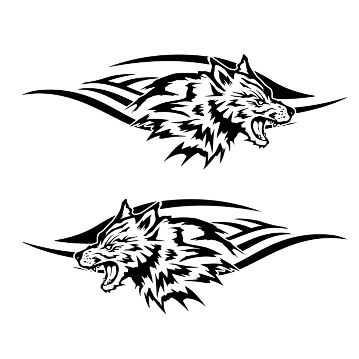 Tribal Wolf Side Door Graphics