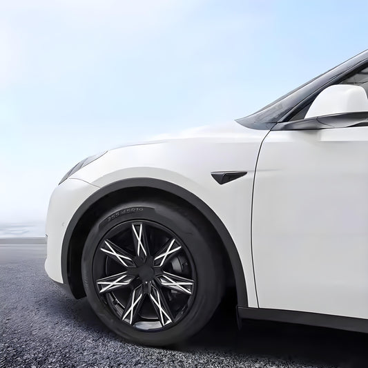 19" Double Star ABS Wheel Covers for Model Y Gemini | 4-Piece Set | Aerodynamic | Weather-Resistant