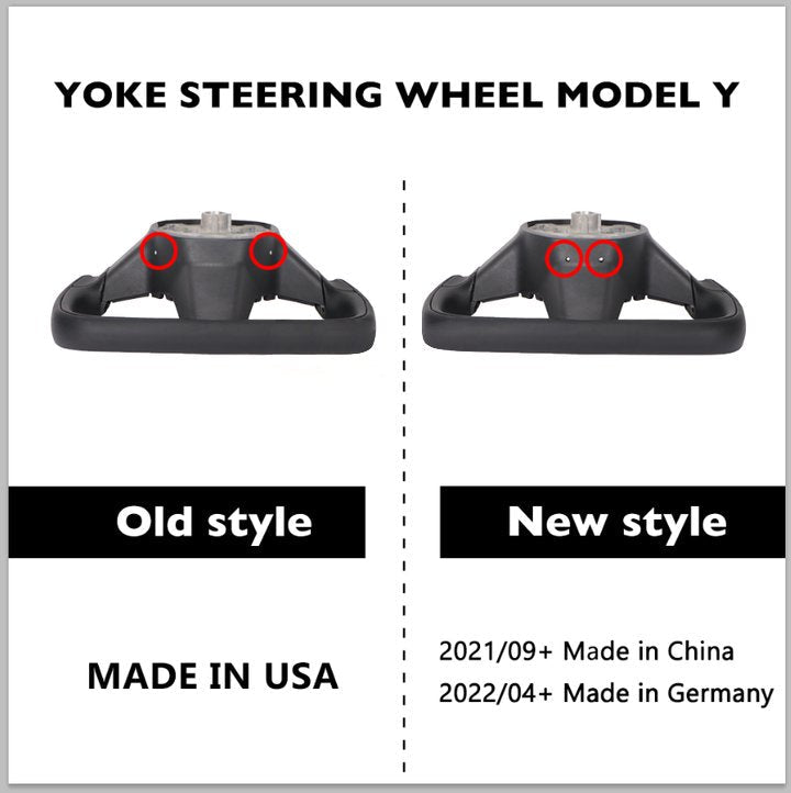 TESERY Yoke Carbon Fiber Steering Wheel for Model 3 / Y【Style 37】