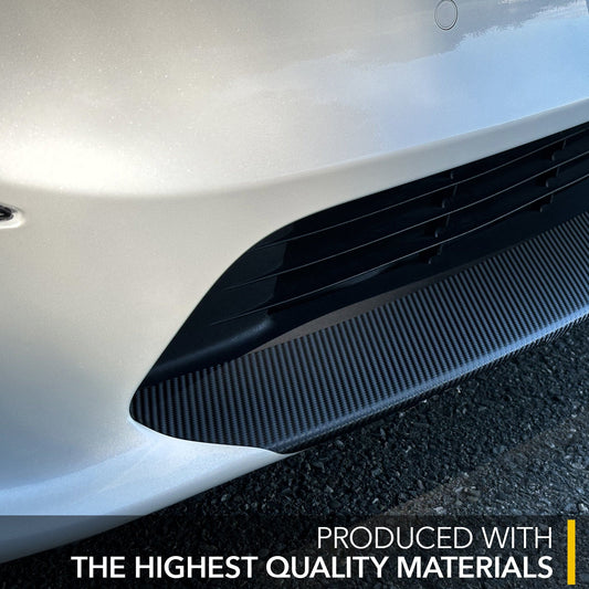 Front Lower Lip Wrap | Carbon Fiber Chin Spoiler Decal for Tesla Model S 2021-2026
