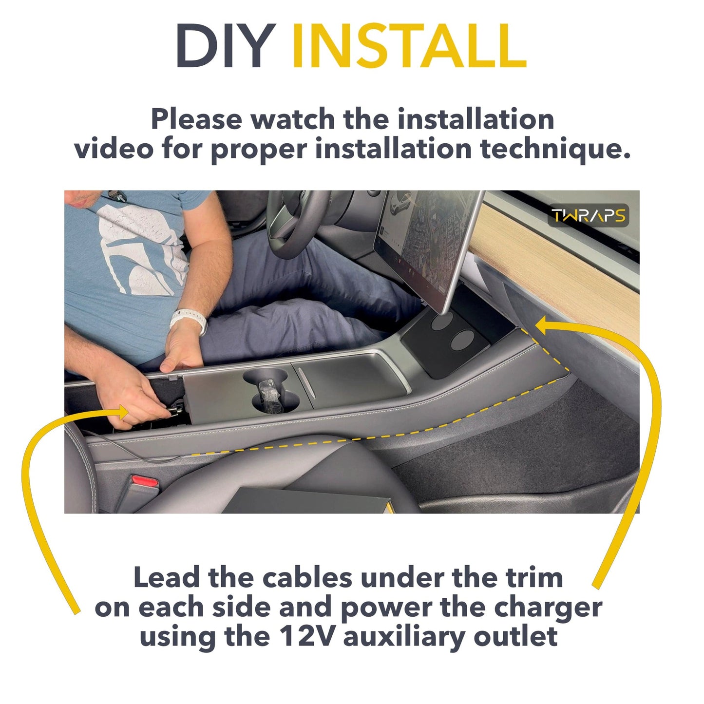 MagSafe Compatible Dual Wireless Charger | 2021-2023 Tesla Model 3 and 2021-2025 Tesla Model Y