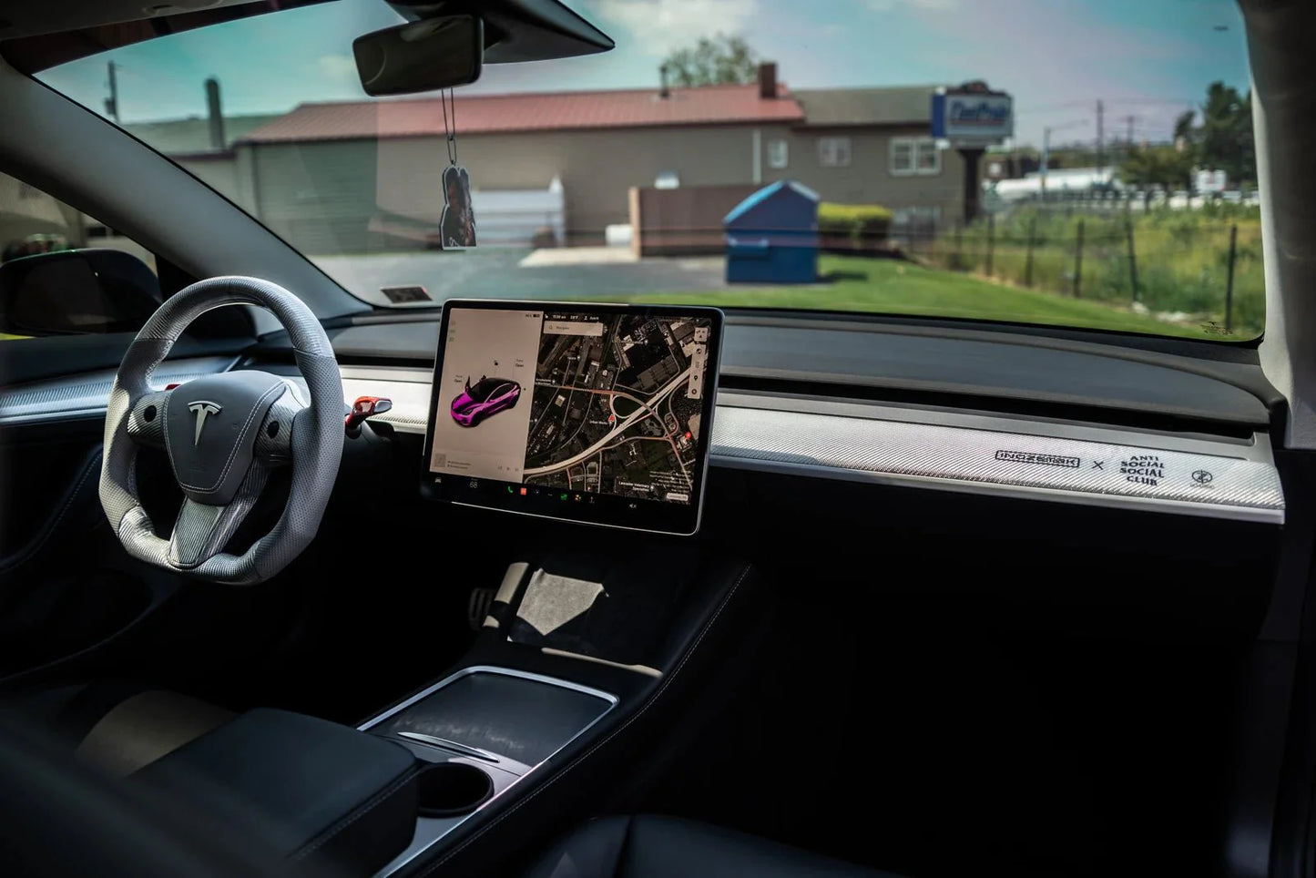 Tesla Model 3/Y Spectre Fiber Dashboard & Door Trim Set