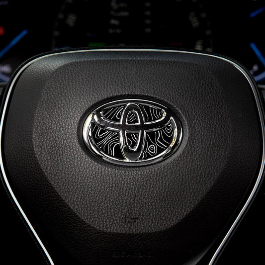 Topographical Map Steering Wheel Decal for Toyota Models 2007-2024