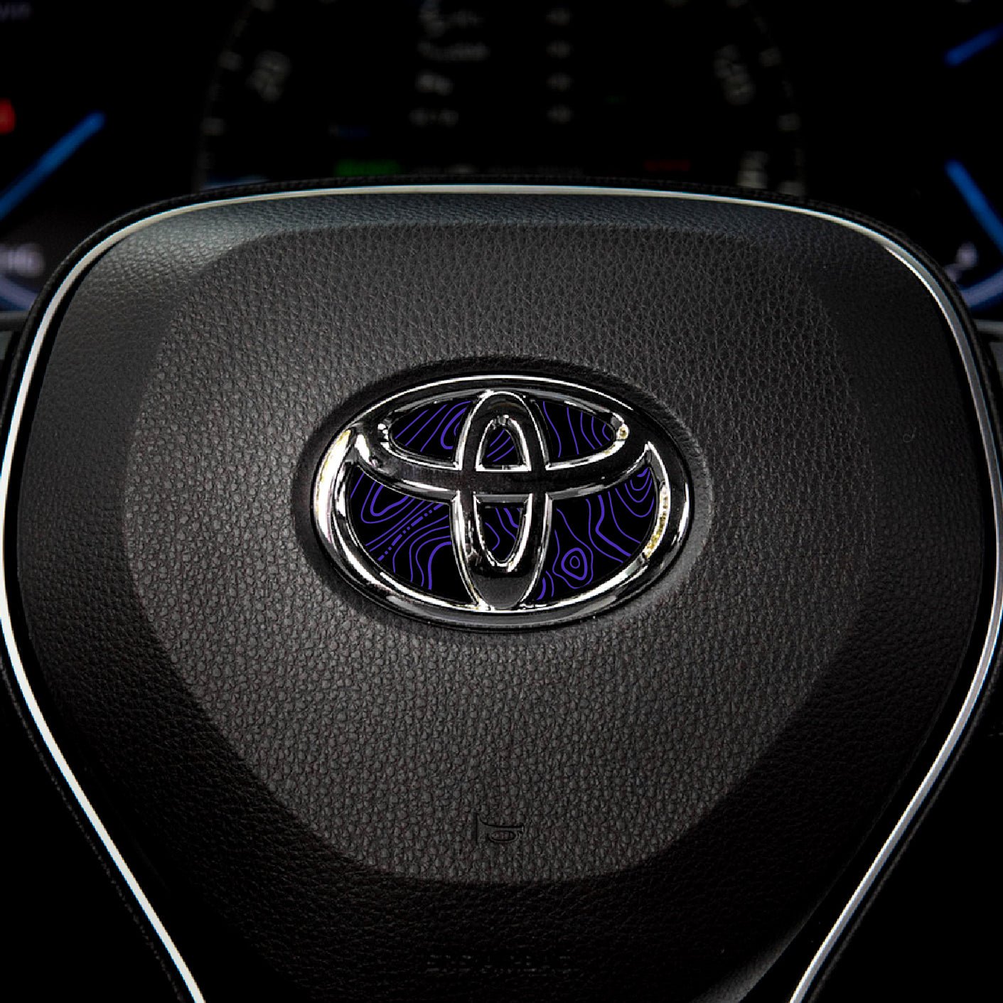 Topographical Map Steering Wheel Decal for Toyota Models 2007-2024