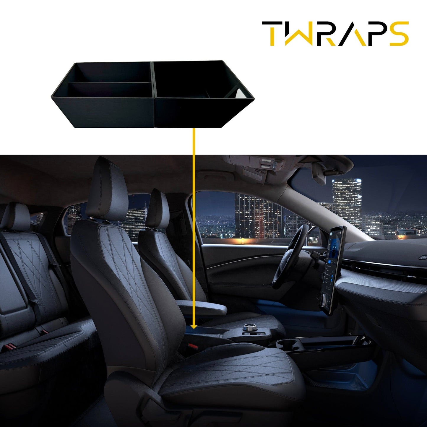 Center Console Storage Tray | Mustang Mach-E 2021-2024 Armrest Organizer