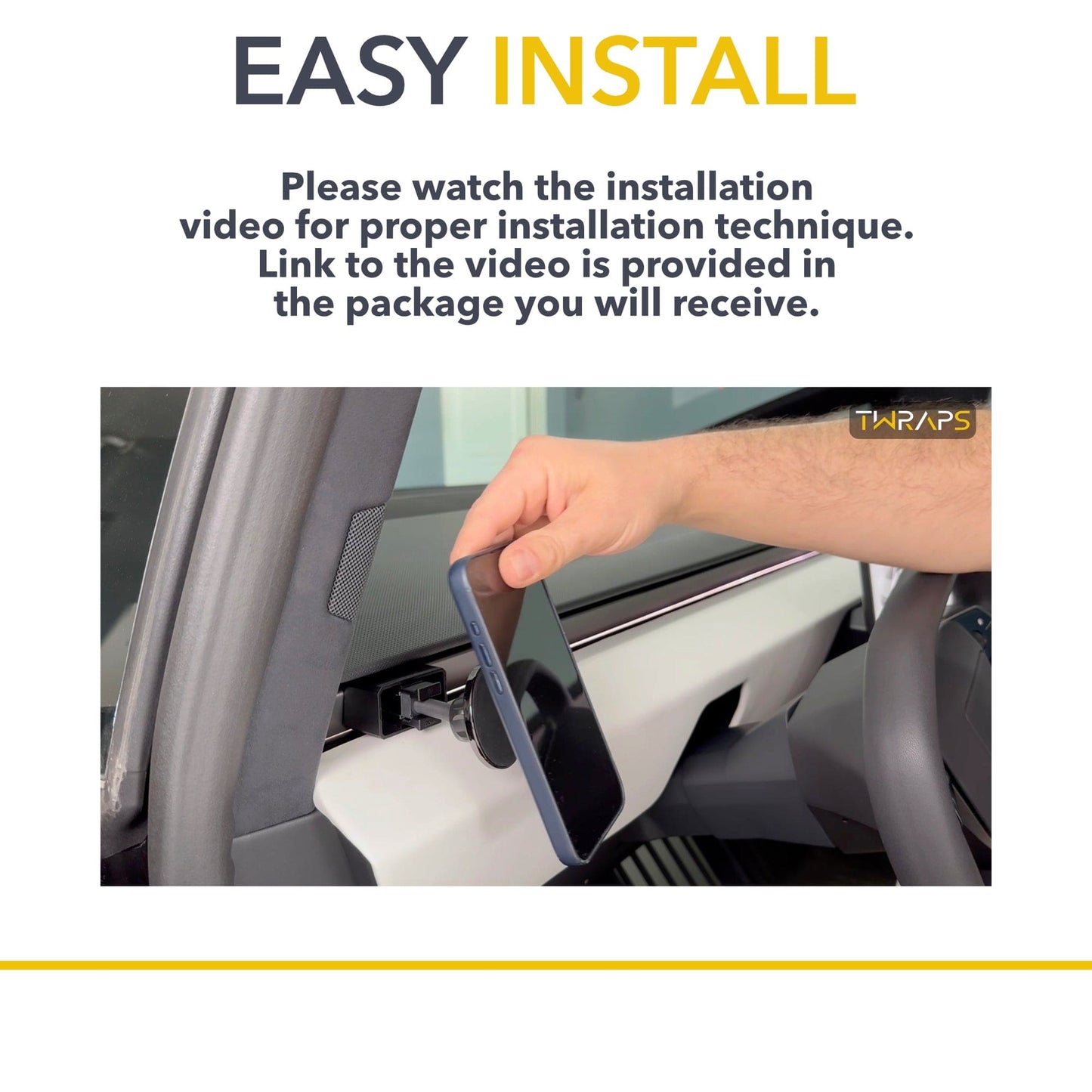 Dashboard Phone Mount / Qi2 Charger | Tesla Cybertruck - Phone Holder