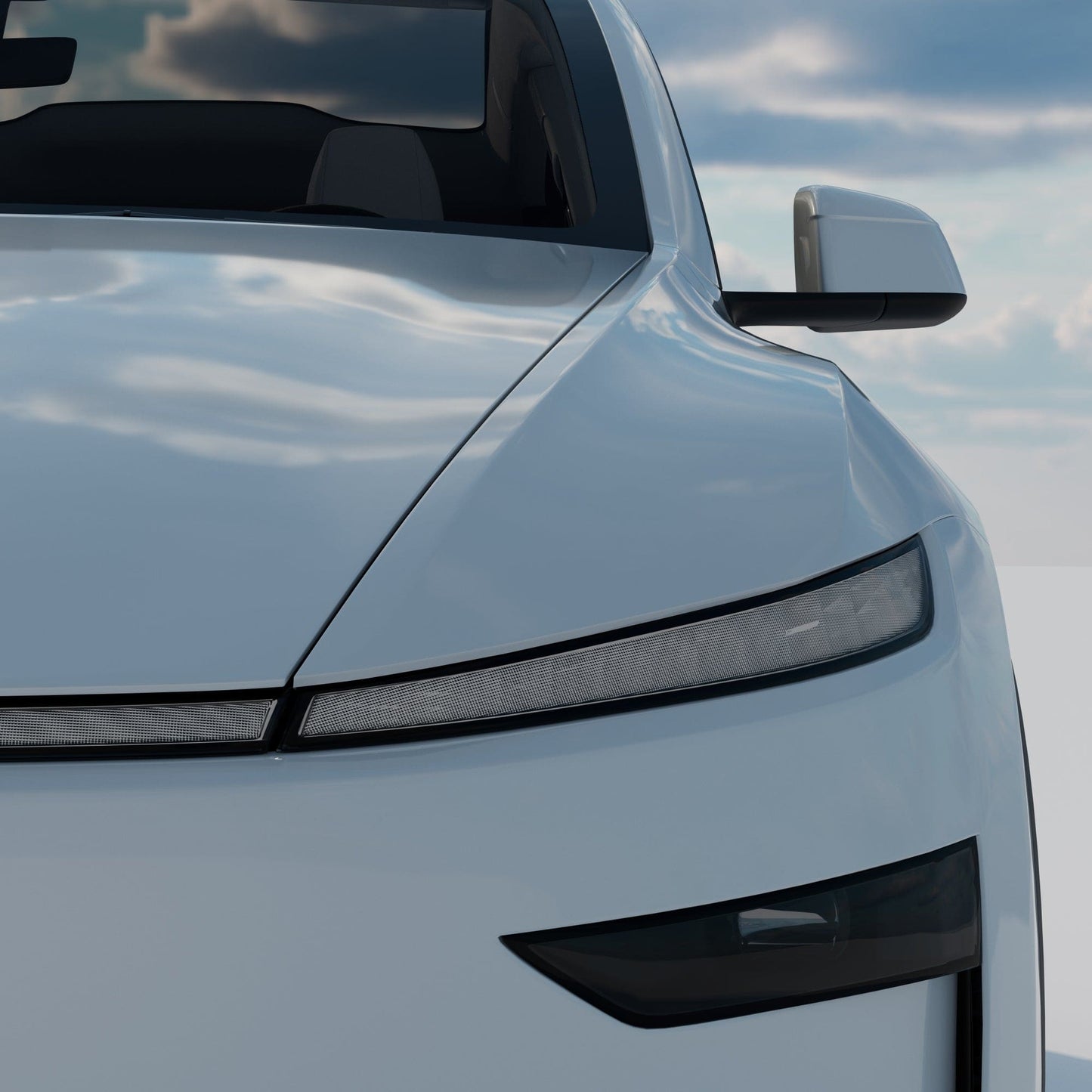 Headlights Light Bar Smoke Tint PPF | Tesla Model Y Juniper