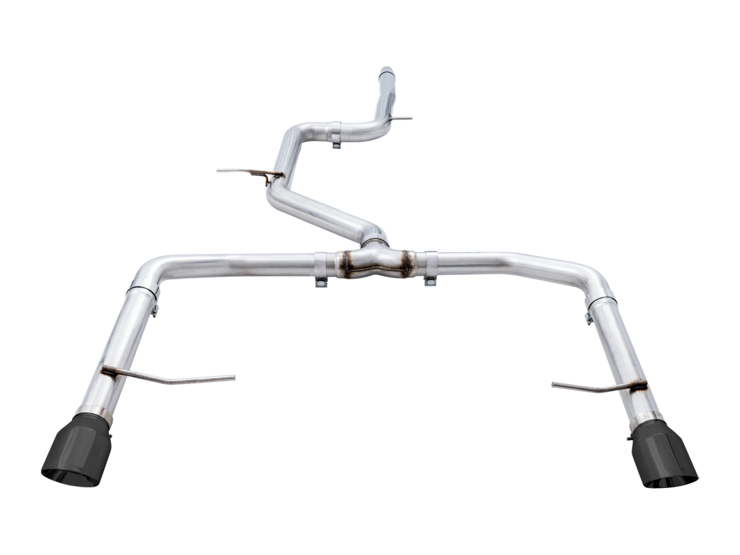 AWE Tuning Track Edition Exhaust - Non-Resonated - for MK7 Jetta GLI w/ Stock Downpipe - Diamond Black Tips 3020-23036