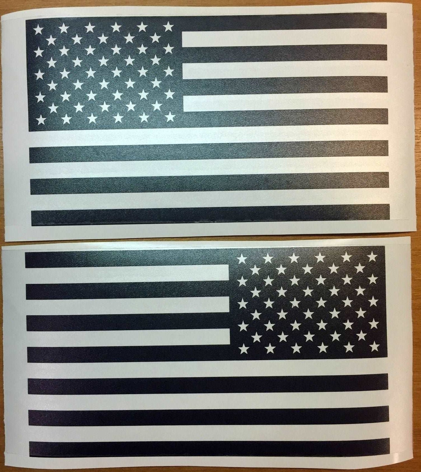 US Flag Decals - Premium Cast Matte Black Viny