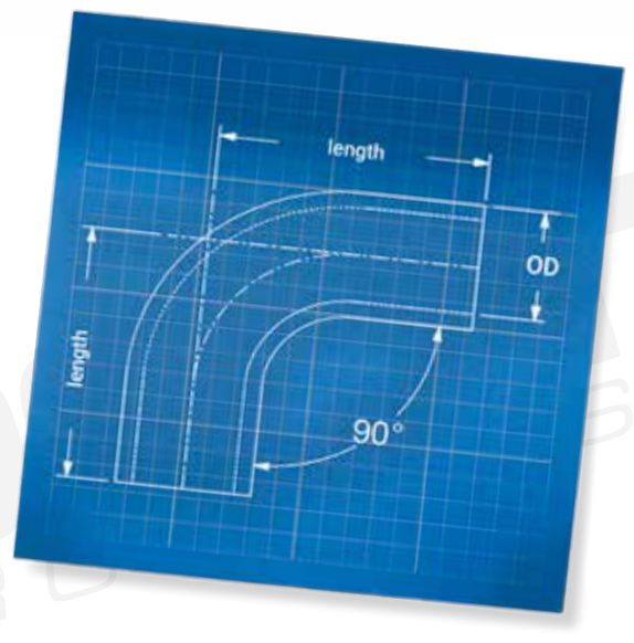 Titanium Elbow 90° Mandrel Bend - 1,2mm WT - 1.5D - Grade 2