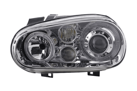 Volkswagen Golf 4 Type 1J Chrome Angel Eyes Headlights (1998-2003)