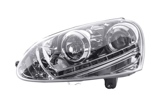 Volkswagen Golf 5 Chrome LED Headlights with Daytime Running Lights (2003 - 2008)