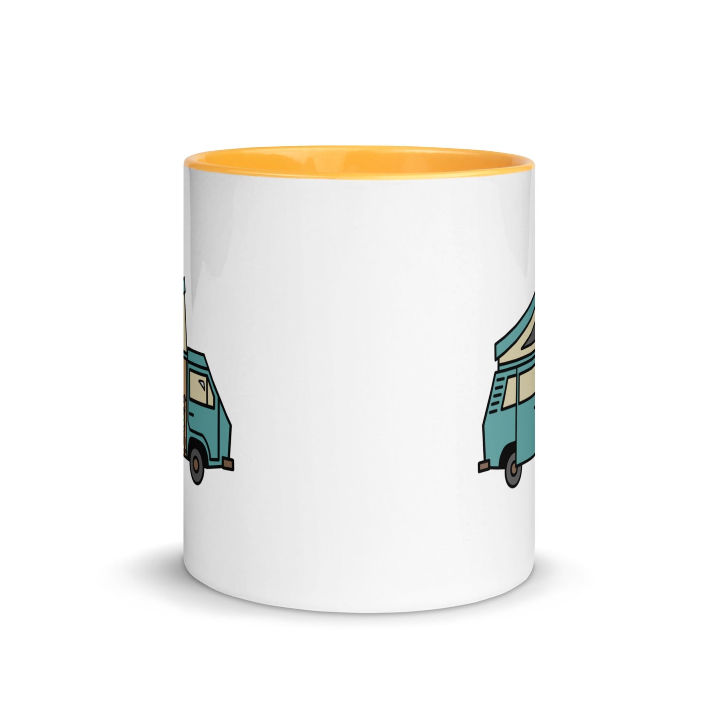 Dog in Van Mug with Color Inside