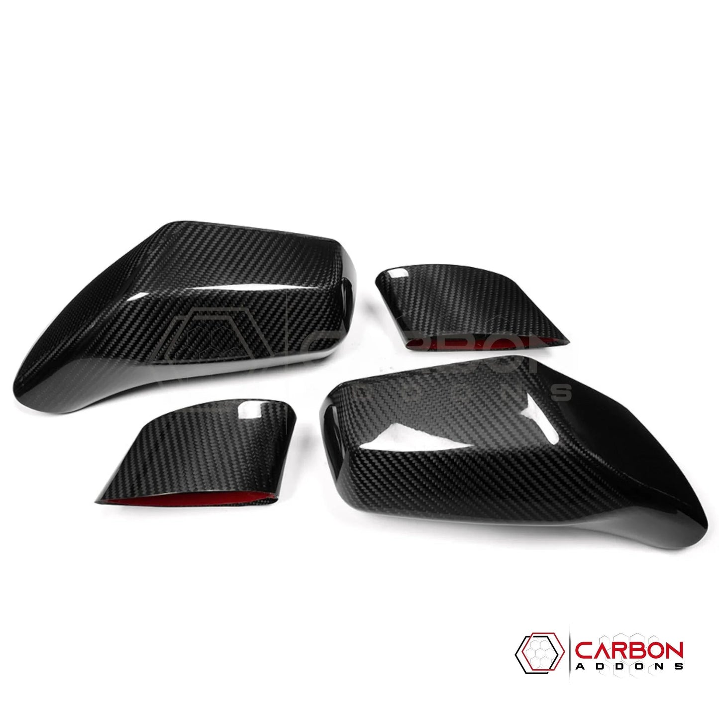 C7 Corvette (2014–2019) Dry Carbon Fiber Side Mirror Cap Covers – Fits Stingray, Z06, Grand Sport & ZR1
