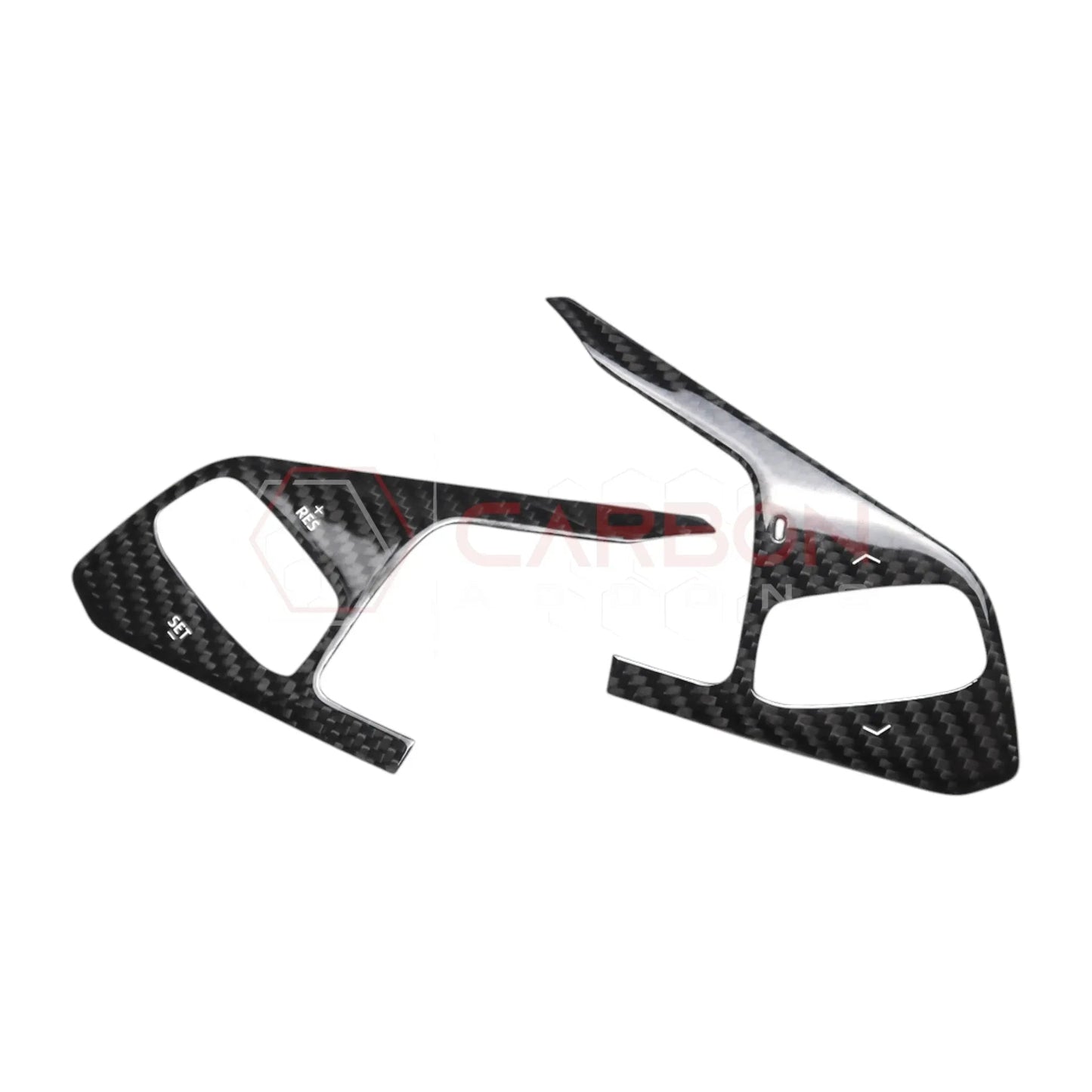 C8 Corvette Real Carbon Fiber Steering Wheel Button Trim Covers | Interior Overlay (2020–2026)