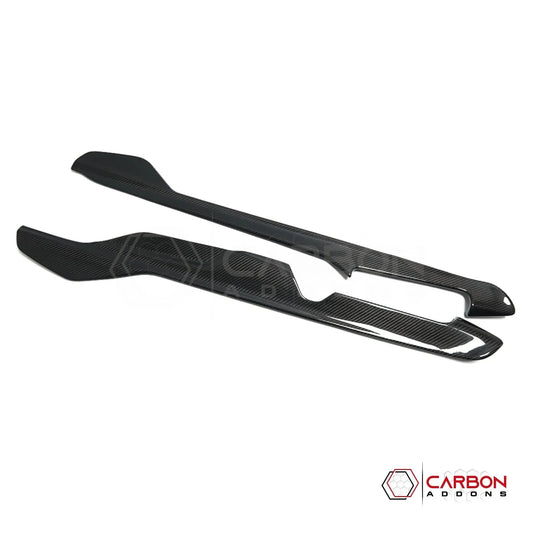 2020+ C8 Corvette Real Dry Carbon Fiber Center Console Lower Trim Covers | Interior Overlay