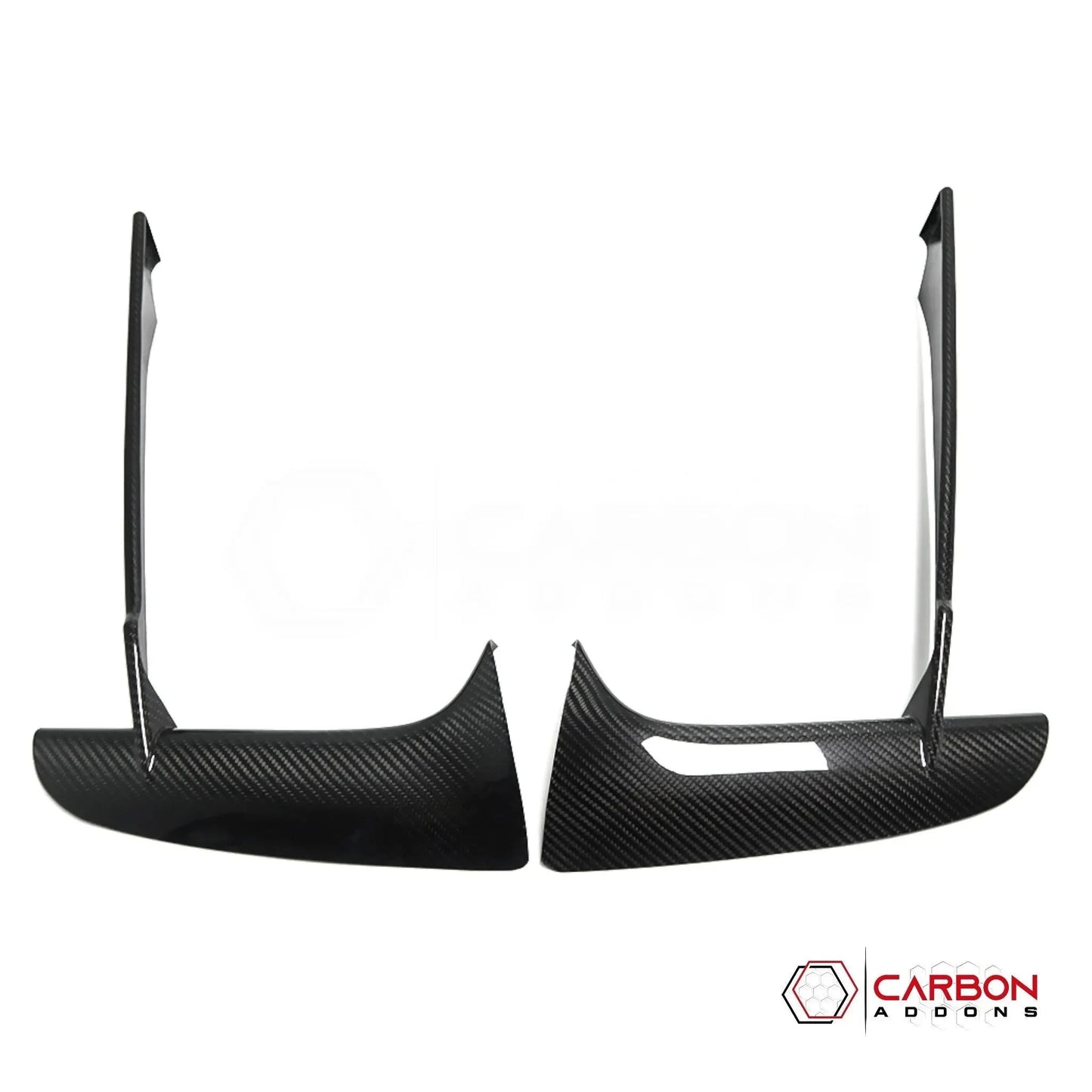 C8 Corvette Stingray Carbon Fiber Front Bumper Grille Bezel Covers | Exterior Upgrade (2020–2026)