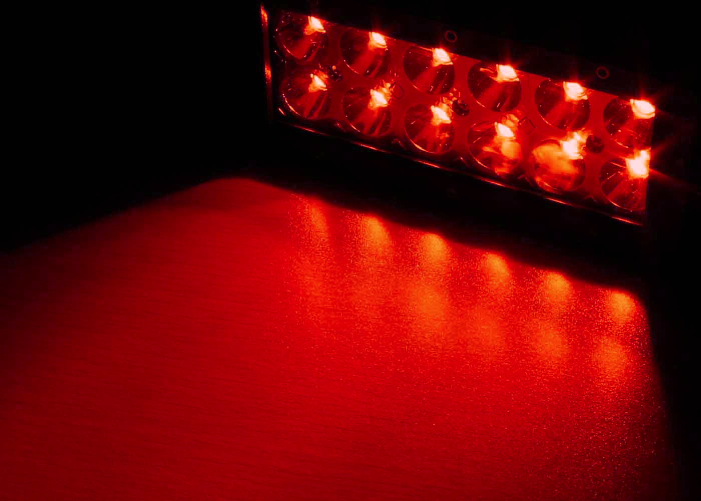 Quake LED - QUDR007 - 8 Inch LED Light Bar Dual Row 36 Watt Combo White/Red Magma Series