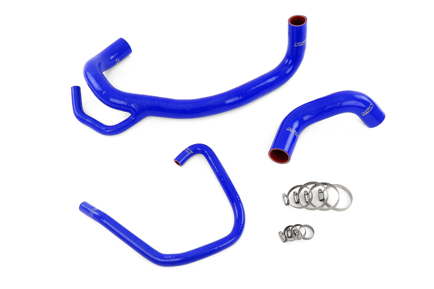 HPS Performance High Temp 3-ply Reinforced Silicone Replaces OEM Rubber Radiator Hoses 57-1616R-BLUE