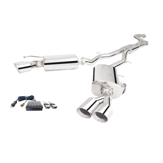 XFORCE Chevrolet Camaro LTG 4CYL Turbo 2016- 3" Stainless Steel Cat Back System With Dual Varex Mufflers; Exhaust System Kit ES-CC17-VMK-CBS