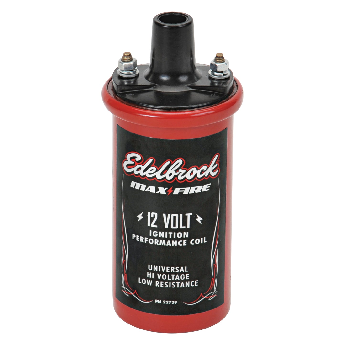 Edelbrock Universal 12V cannister-style w/ primary resistance 1.4 ohms & output of 42000V. 22739