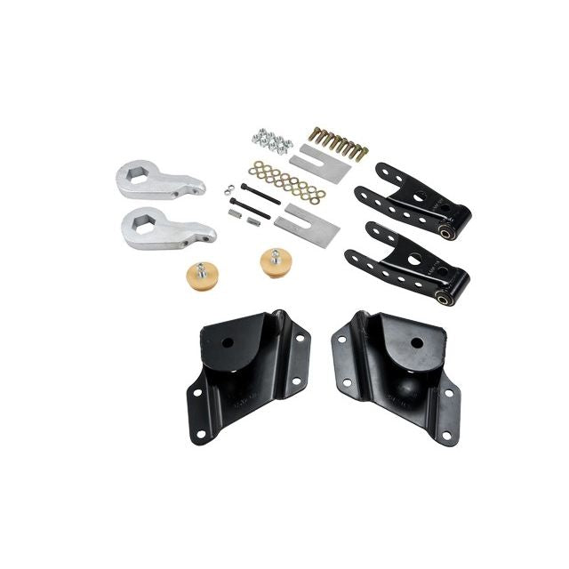 BELLTECH 654 LOWERING KITS Front And Rear Complete Kit W/O Shocks 2005-2006 Chevrolet Silverado/Sierra (Std Cab w/ Factory Front Torsion bar) 1 in. or 2 in. F/4 in. R drop W/O Shocks