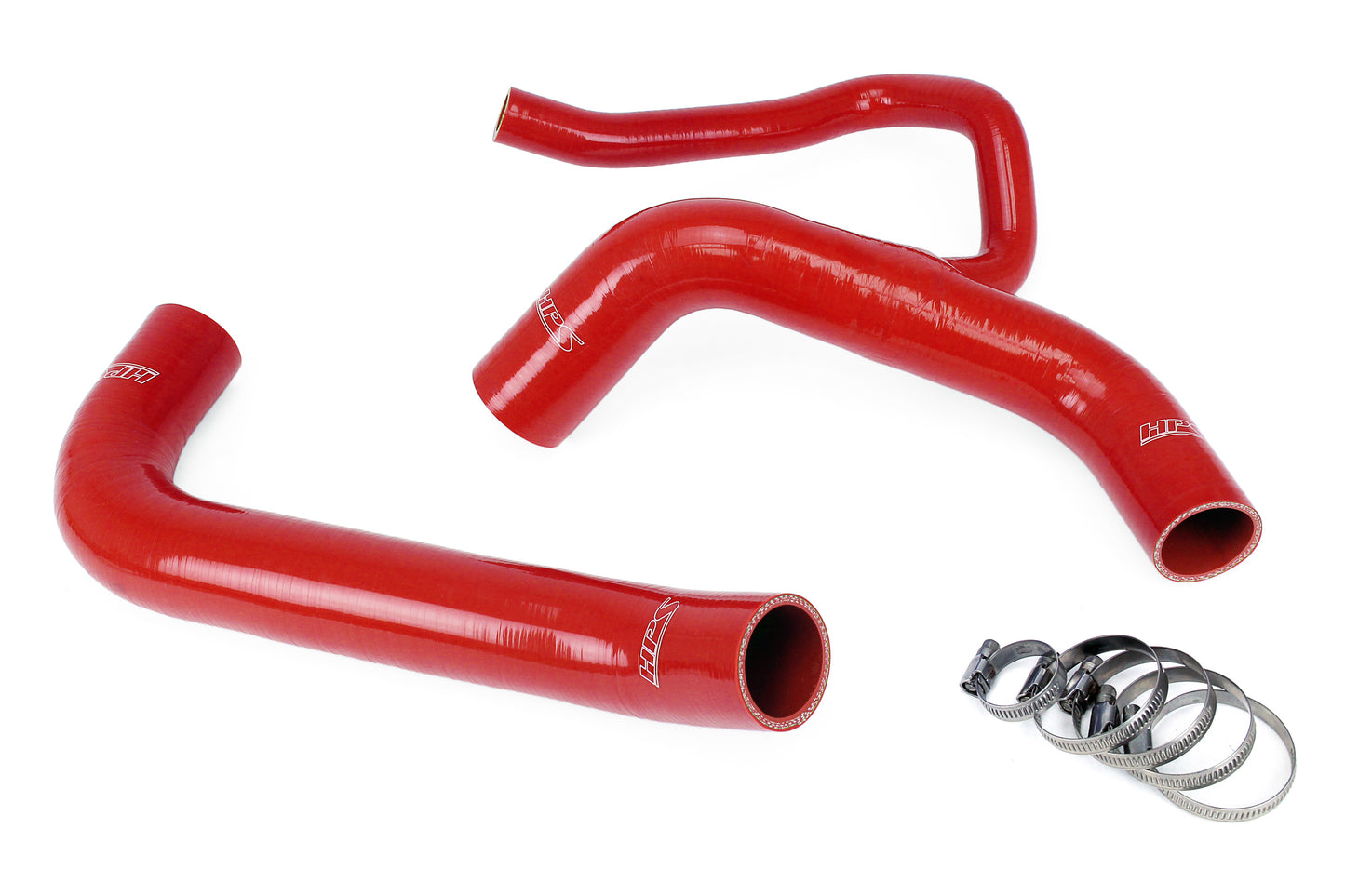 HPS Performance 3-ply Reinforced Silicone Replaces Rubber Radiator Coolant Hoses 57-1848-RED