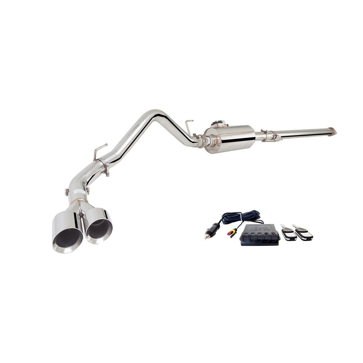 XFORCE Chevrolet Silverado 2014- 3" Stainless Steel Cat Back System With Varex Muffler And Side Exit And Dual Tips; Exhaust System Kit ES-CS14-VMK-CBS