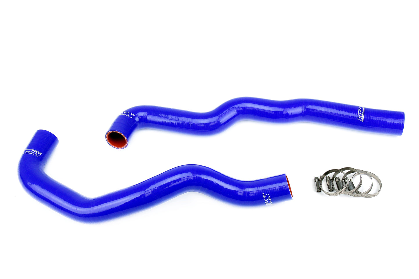 HPS Performance High Temp 3-ply Reinforced Silicone Replaces OEM Rubber Radiator Coolant Hoses 57-2080-BLUE