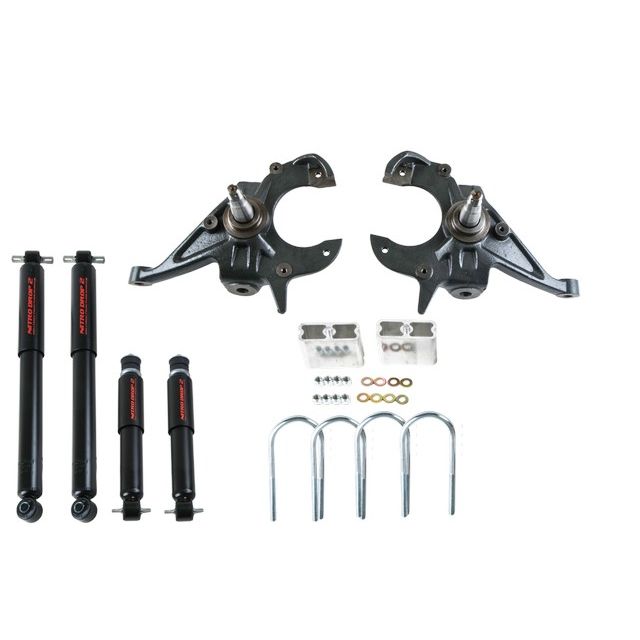 BELLTECH 614ND LOWERING KITS Front And Rear Complete Kit W/ Nitro Drop 2 Shocks 1982-2004 Chevrolet S10/S15 Pickup 4&6 cyl. (Std Cab) 83-97 Chevrolet Blazer/Jimmy 4&6 cyl. 2 in. F/3 in. R drop W/ Nitro Drop II Shocks