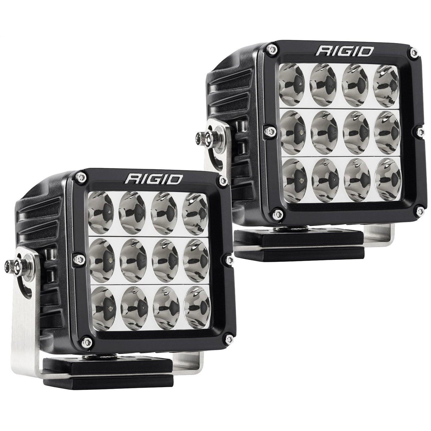 RIGID Industries D-XL PRO LED Light Driving Optic Surface Mount Black Housing Pair 322613