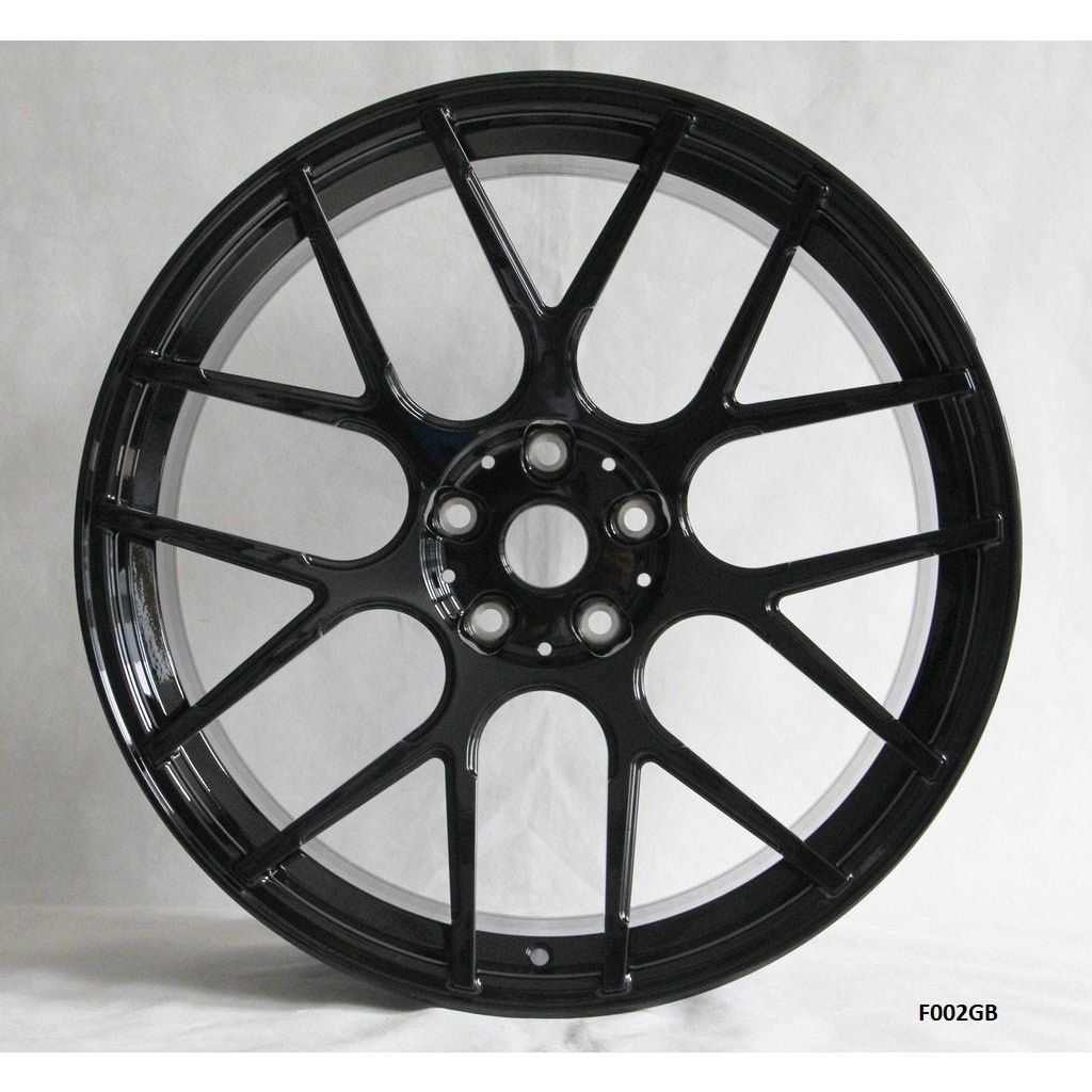 22" X 9/10.5" Staggered Forged Gloss Black Wheels Set - Dynamic Performance - F002-GB-22x9/10.5-5x112-35/38-66.56
