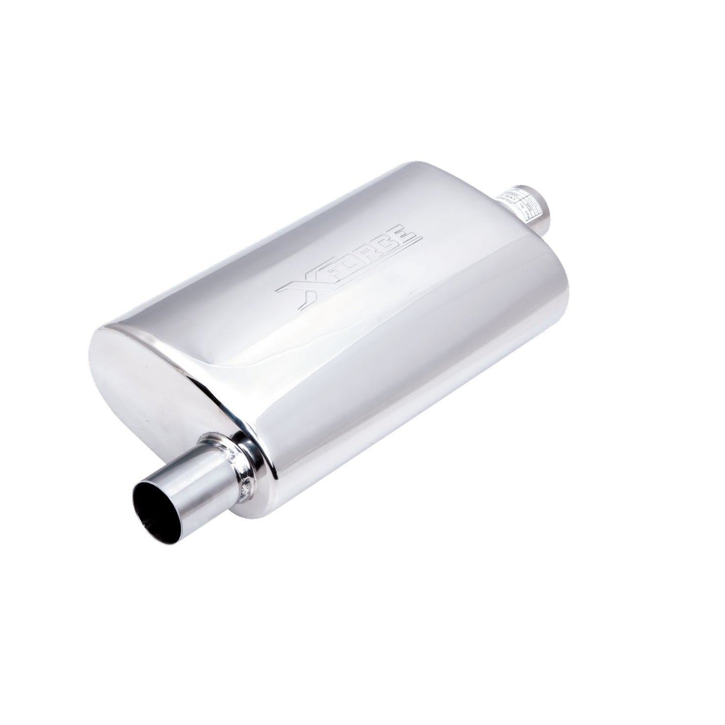 XFORCE Oval 4x8x18" With 2.5" Inlet; Exhaust Resonator Pipe VX08-1263