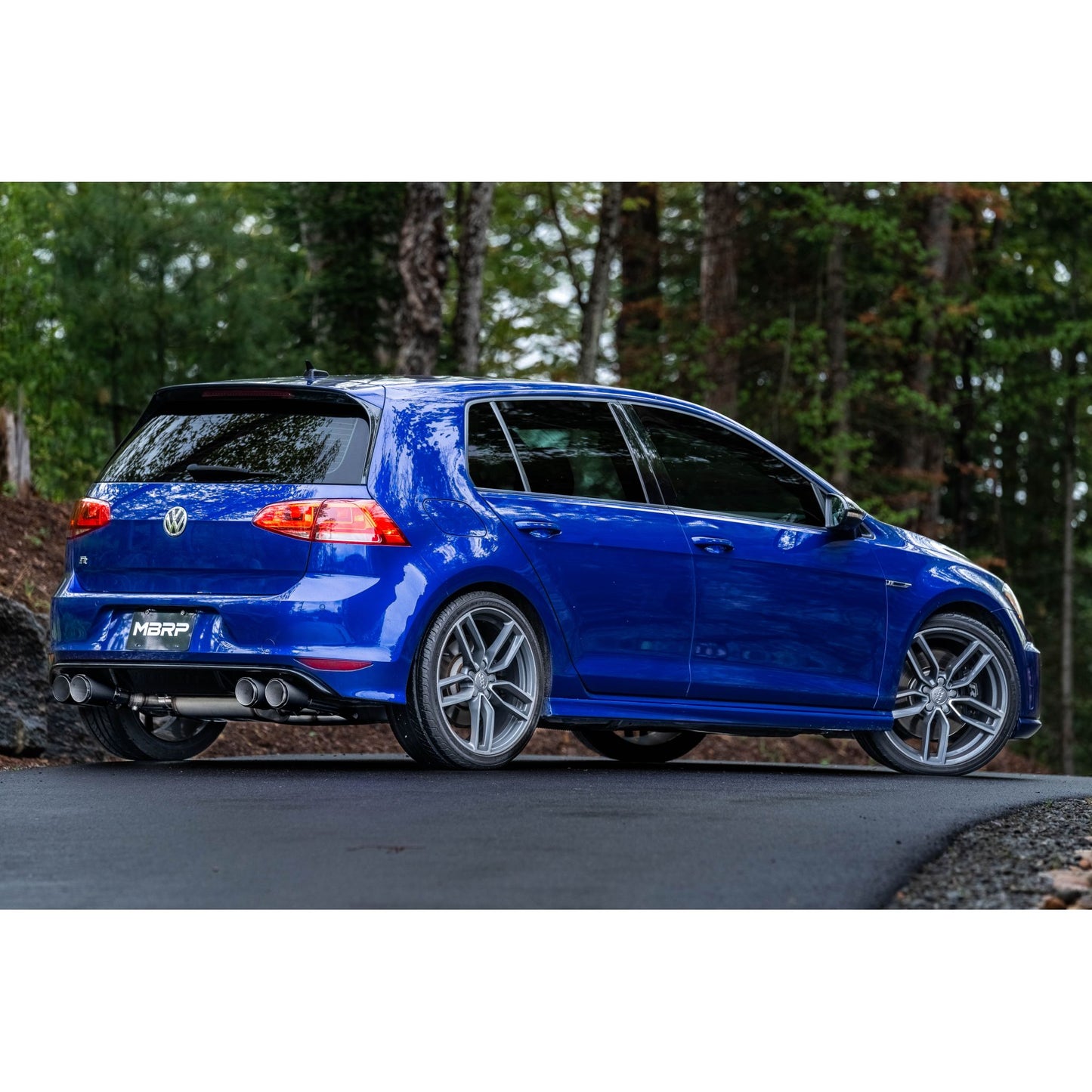 MBRP Exhaust T304 Stainless Steel 3" Cat Back Quad Split Rear Exit with Carbon Fiber Tips (Active Exhaust) S46053CF