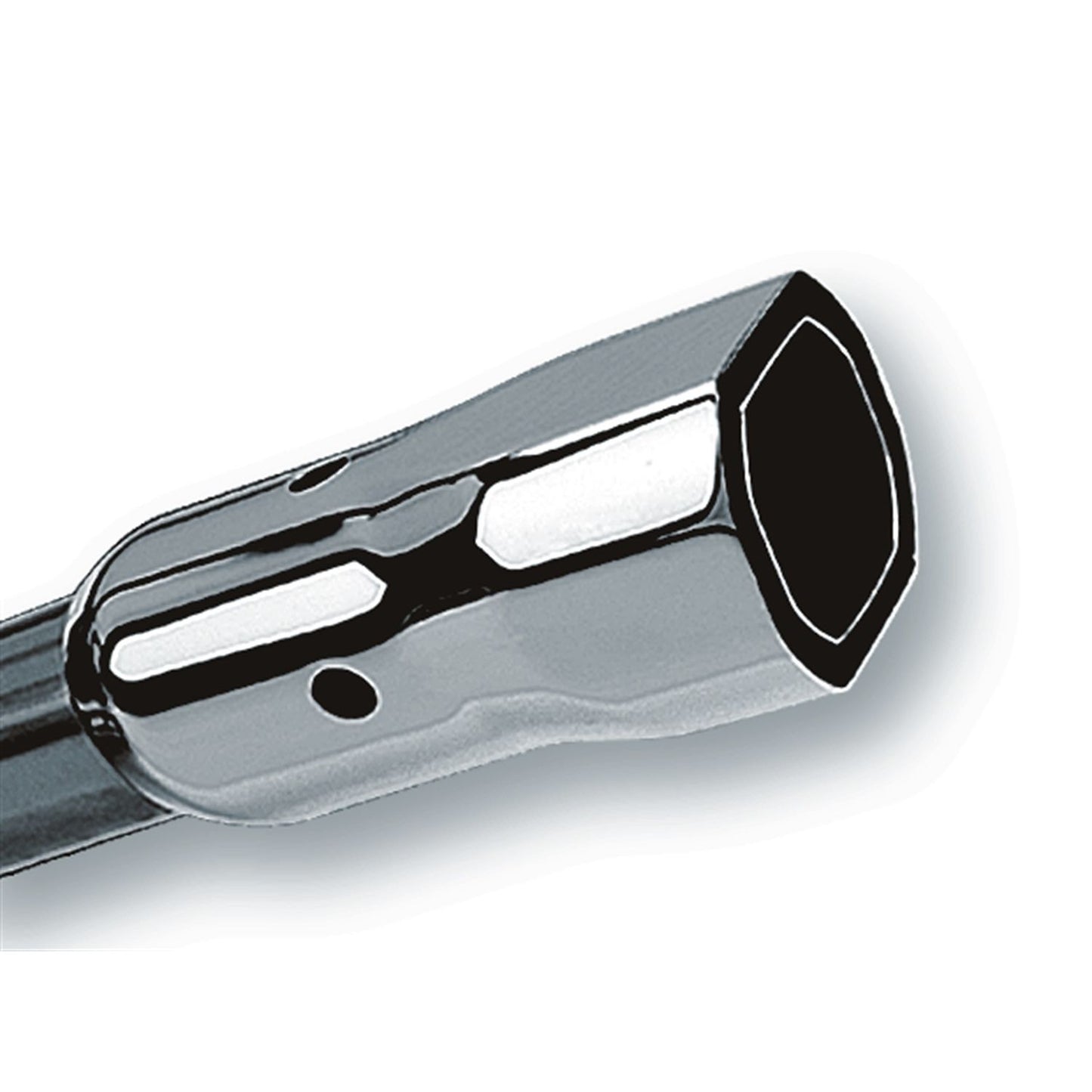 Borla Tip 2.25in Inlet/ 3.38in x 3in Outlet Single Square Angle-Cut Phantom 20252
