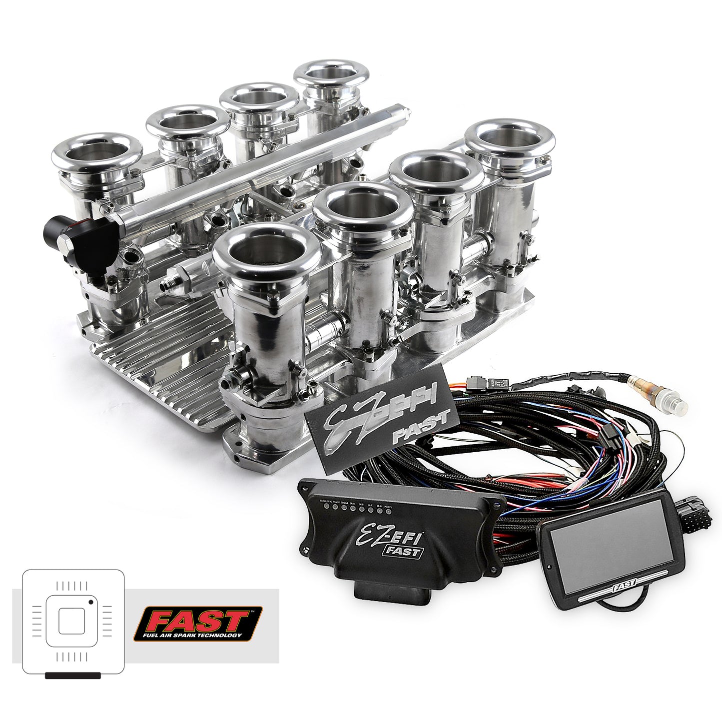 Speedmaster 1-135-004 Chrysler HEMI 6.1L Downdraft + FAST EZ-EFI 2.0 Fuel Injection System - Polished